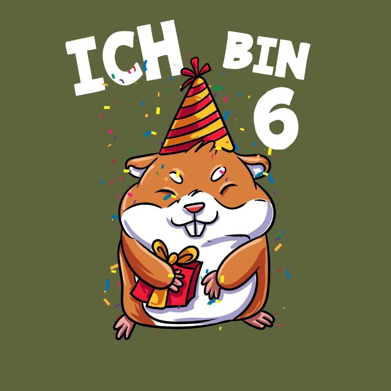Ich bin 6 Jahre Hamster 6. Geburtstag