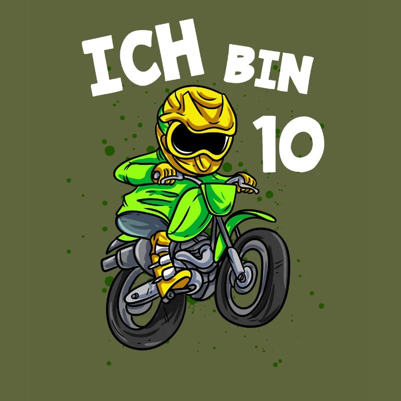 Ich bin 10 Jahre Motorcross 10. Geburtstag