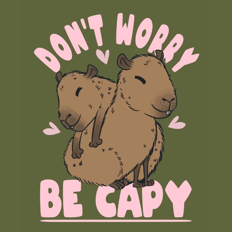 Capybara Don't Worry Be Capy Panama-Capybara