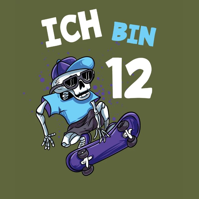 Ich bin 12 Jahre Skateboard 12. Geburtstag