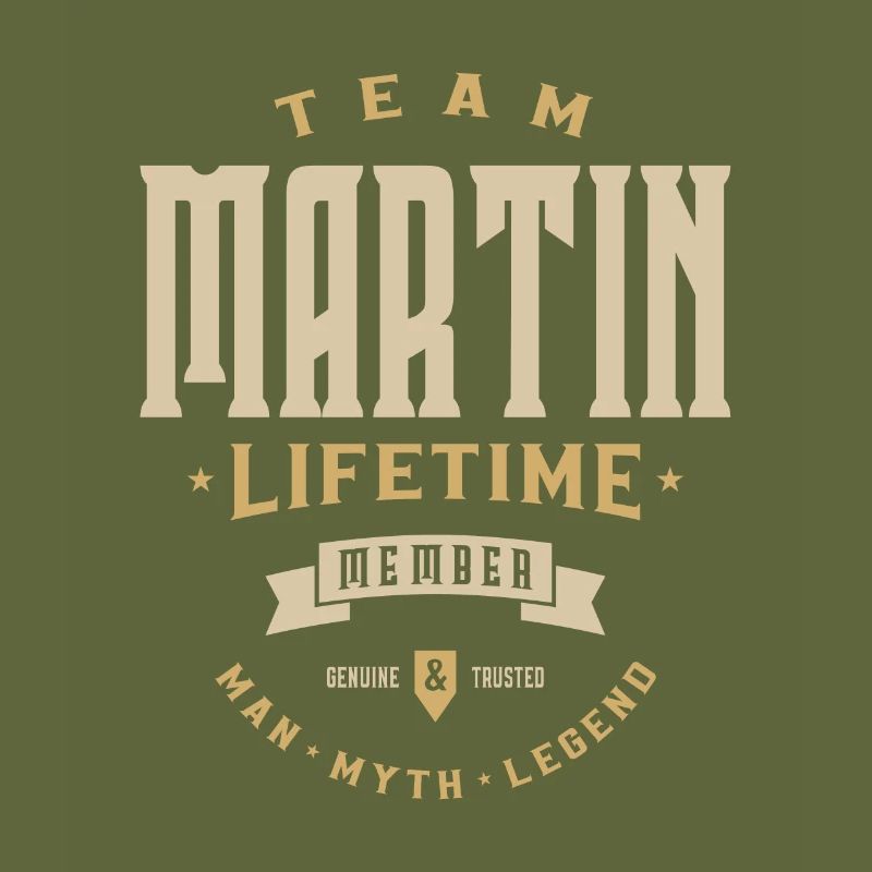 Team Martin Lifetime Member Personalized Name