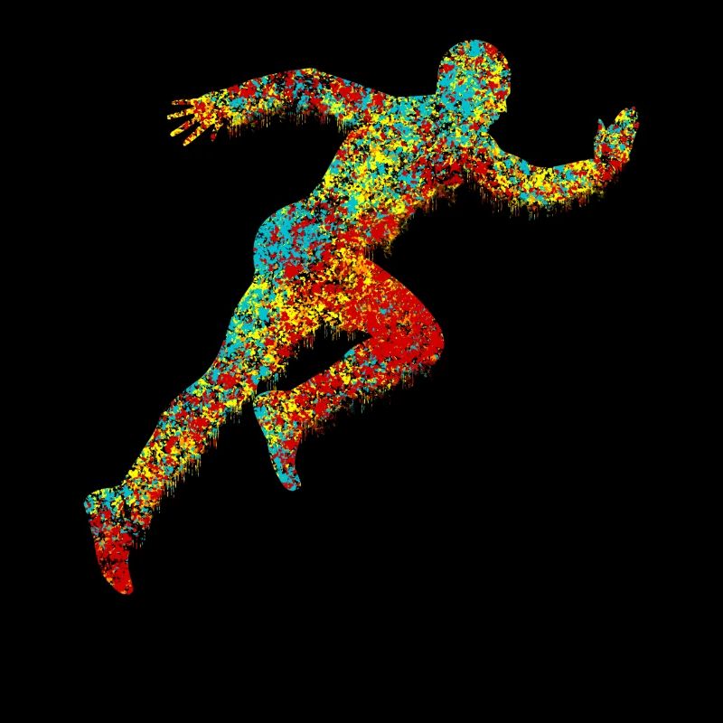 Coureur Course colorée