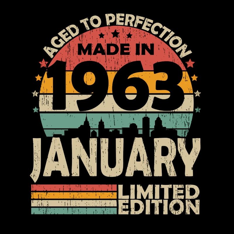 Janvier 1963 Vintage Anniversaire Rétro