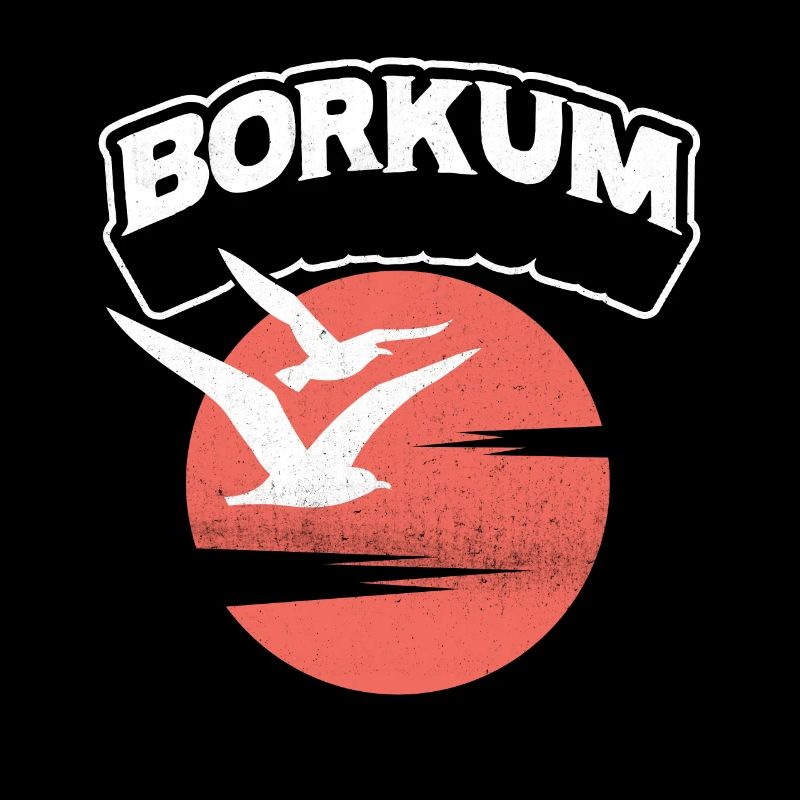 Borkum Möwe Sonne Insel Shirt