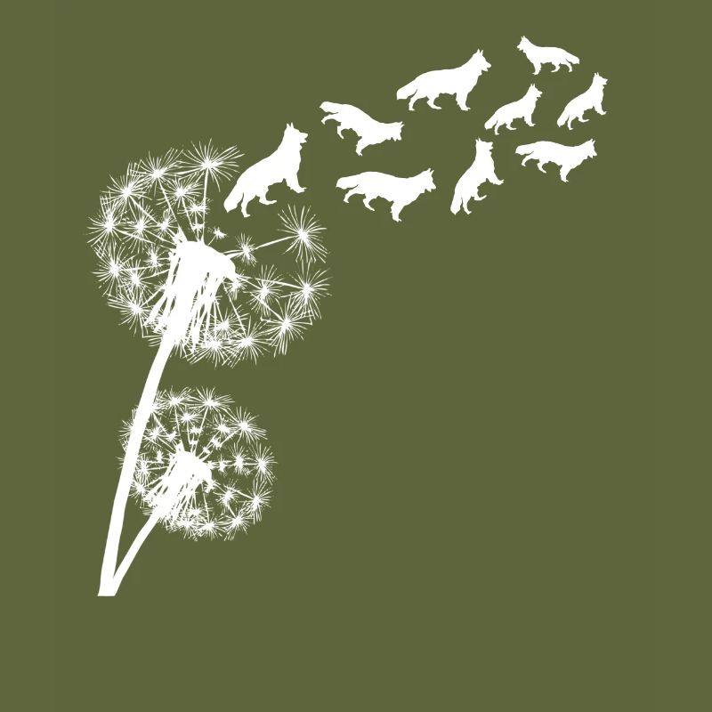 Schäferhund Pusteblume