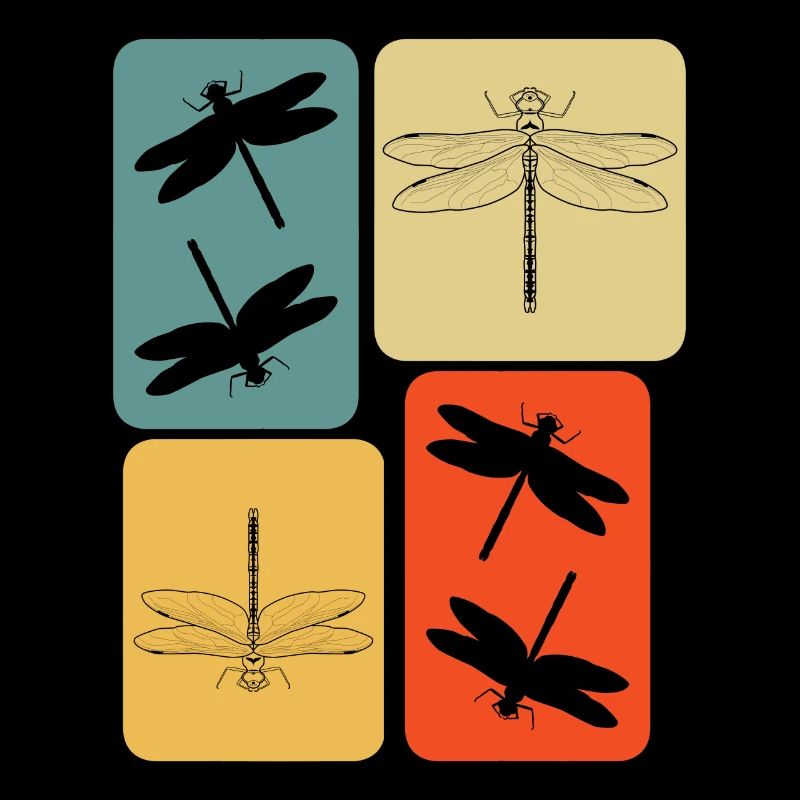 Libellules insectes rétro Libellule