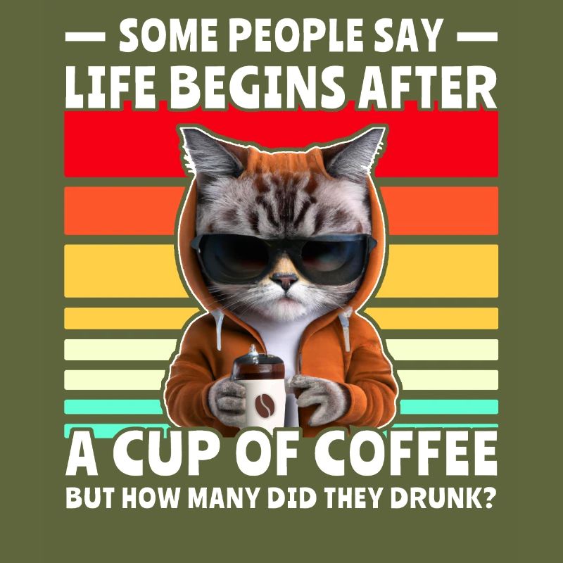 Retro Katze Kaffee