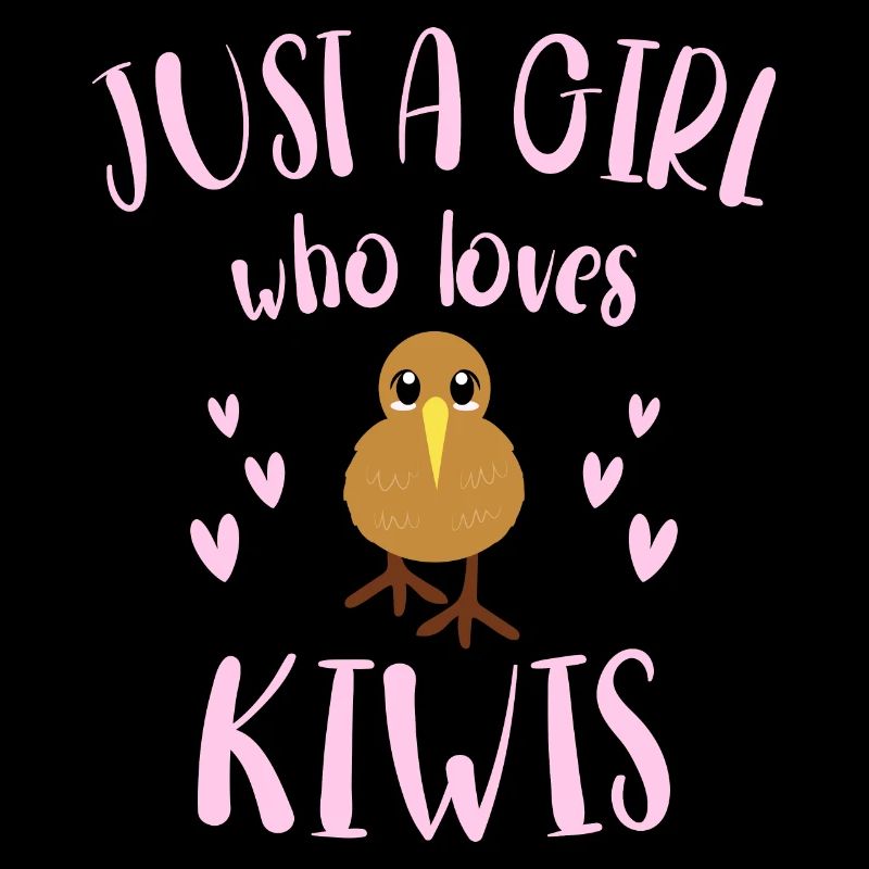 Mädchen, das Kiwis liebt Mädchen liebt Vogel Kiwi