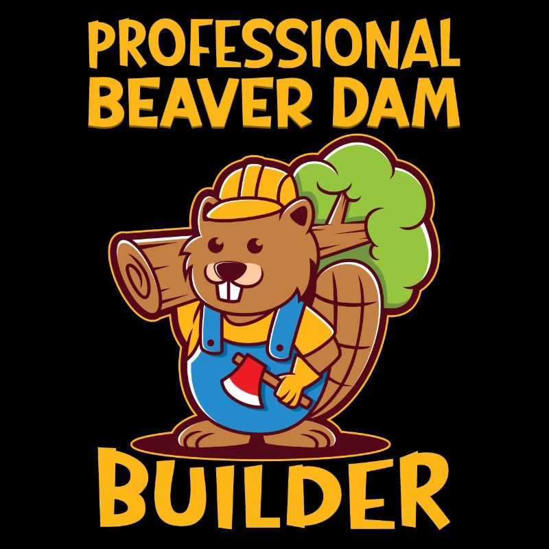 Constructeur professionnel de barrages Beaver - Travailleur de la construction