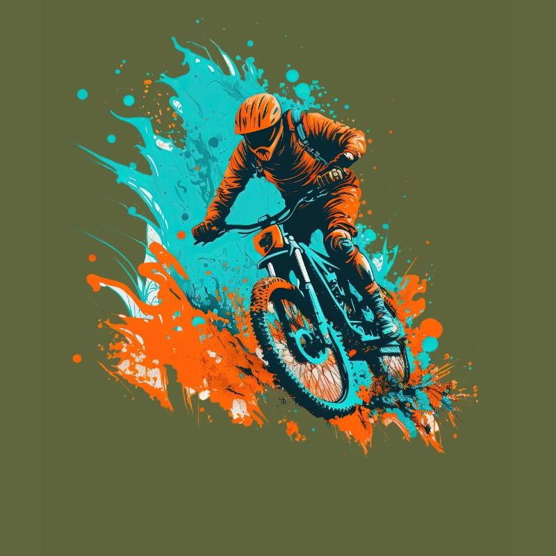 Conception cool de descente de VTT pour les fans de VTT
