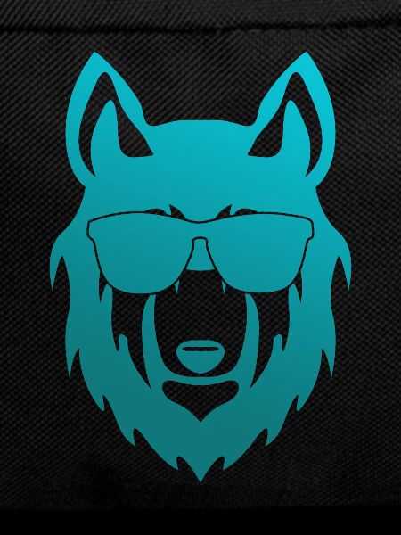 Wolf with sunglasses