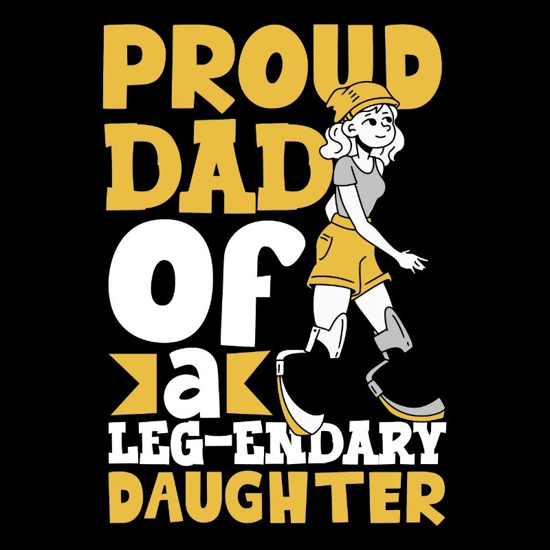 Stolzer Vater - Beinprothese