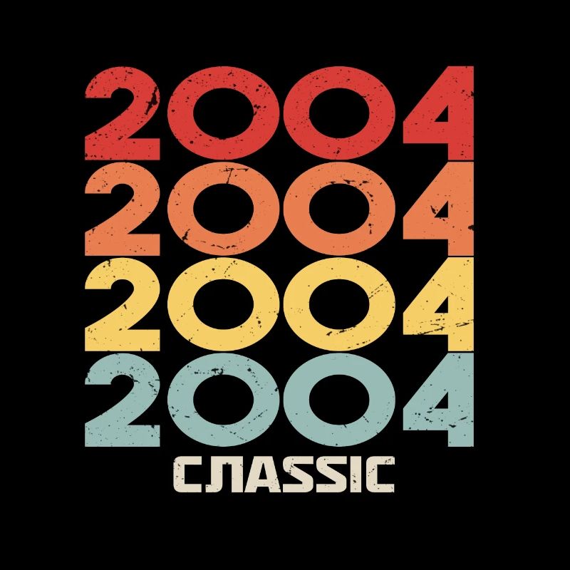 2004 Anniversaire dans le style vintage classique 2004