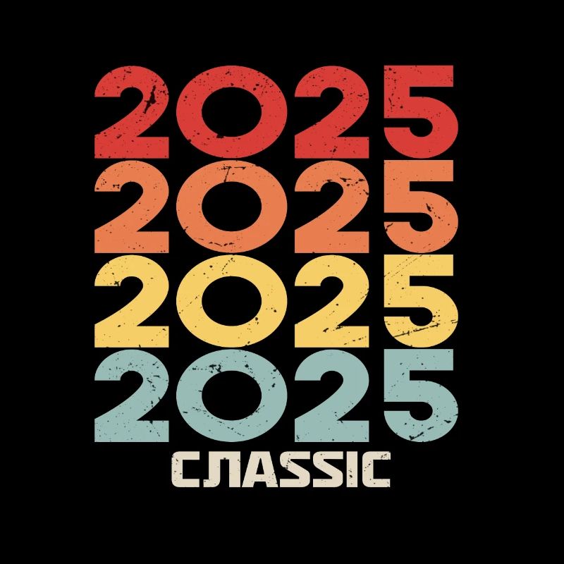 2025 Anniversaire dans le style vintage classique 2025