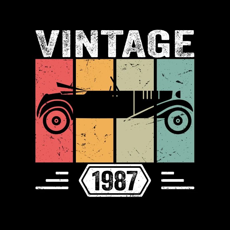 Classic Since 1987, Vintage Car Birthday Gift 1987