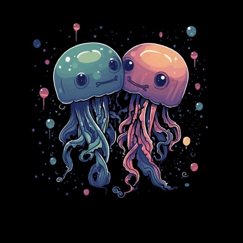 Méduses animaux mignons