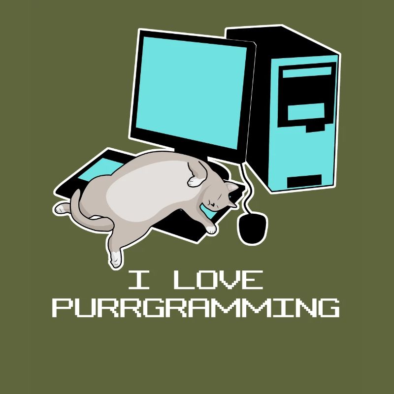 Programmierer Admin Computer Katze