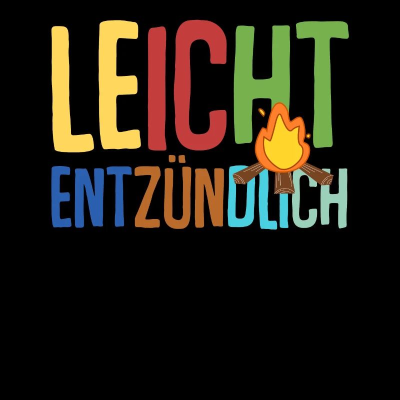 Leicht entzündlich mit Feuer