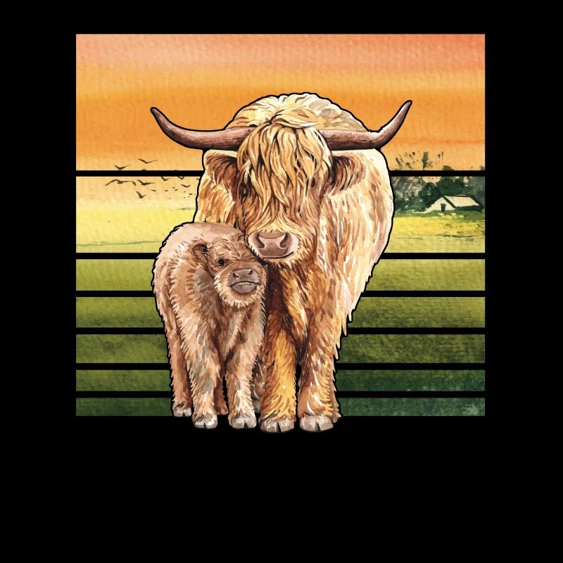 Vache bovine des Highlands