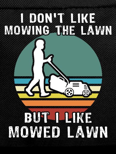 Mowing the lawn