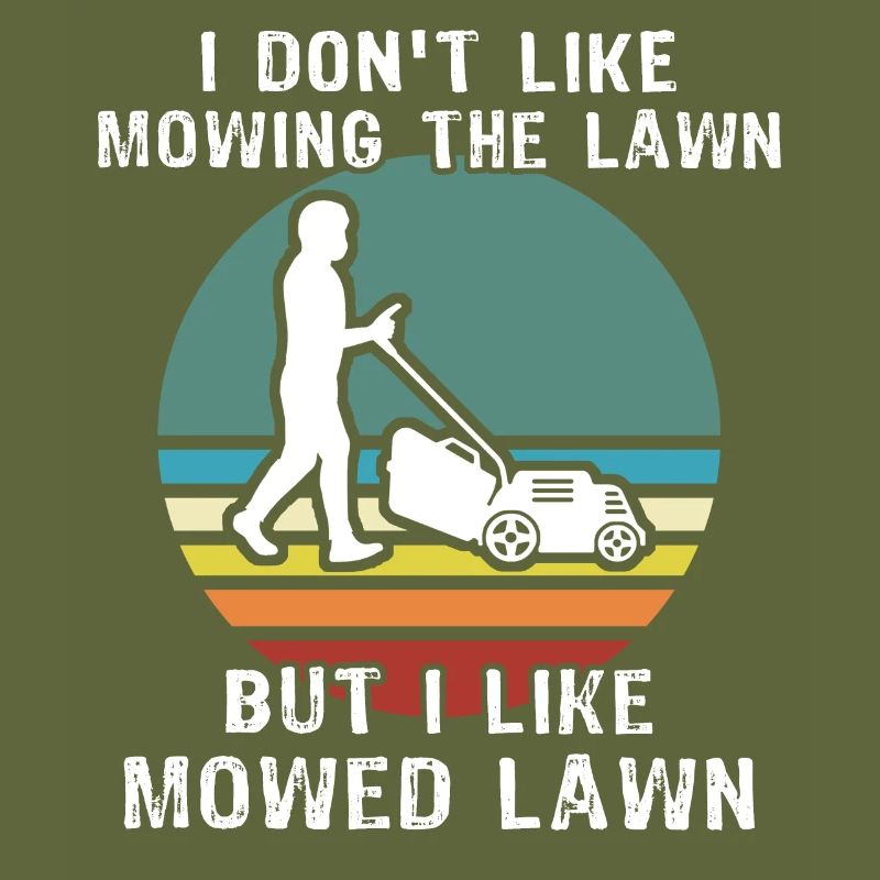Mowing the lawn
