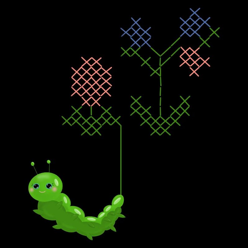 embroidery caterpillar
