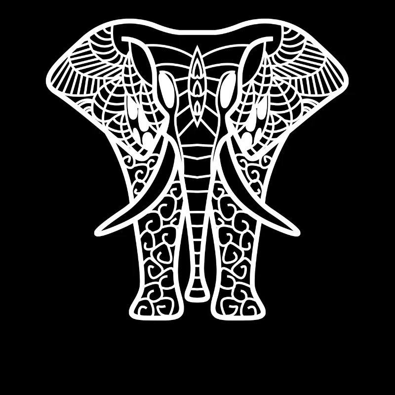 Eléphant avec les tribus Éléphant
