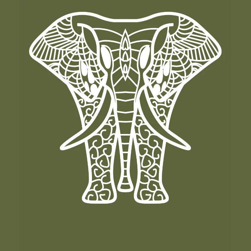 Eléphant avec les tribus Éléphant