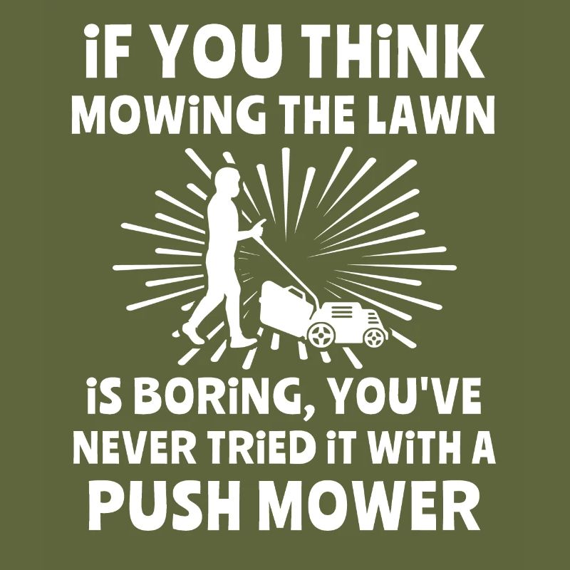 Mowing the lawn