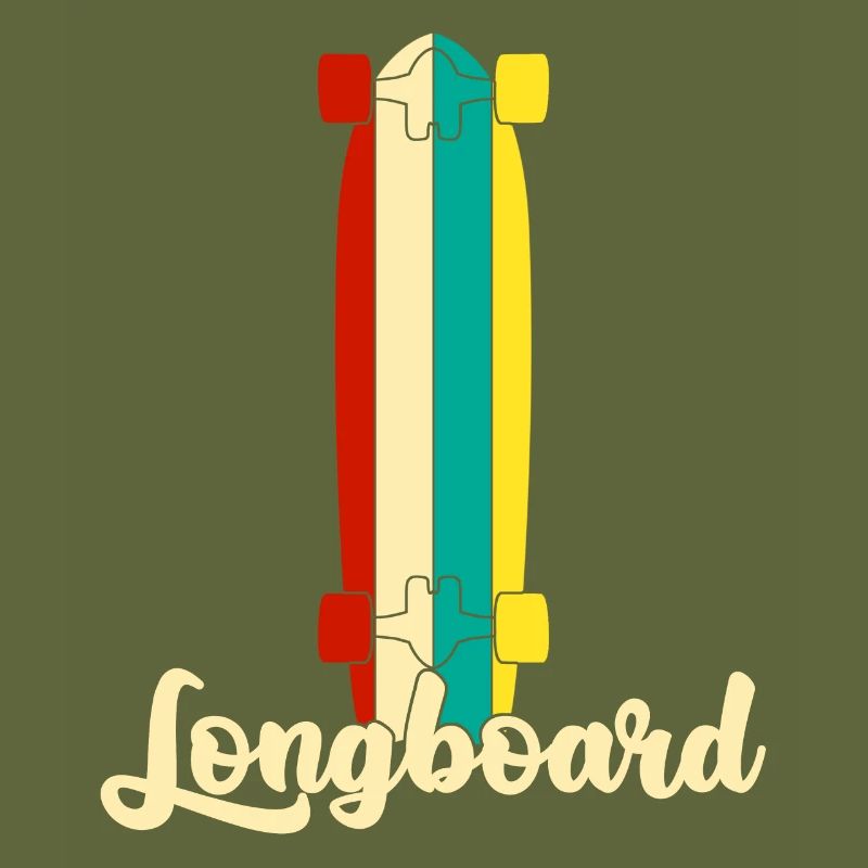 Longboard Longboarding Retro Longboarder