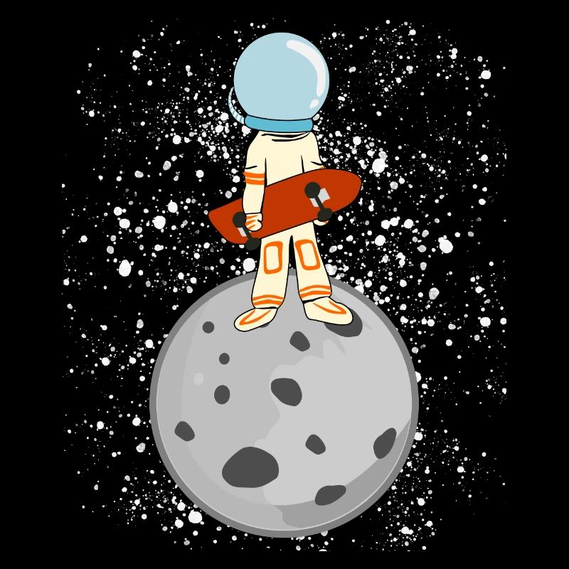 Longboarder Mond Astronaut Longboard