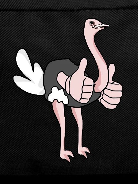 Ostrich gives thumbs up