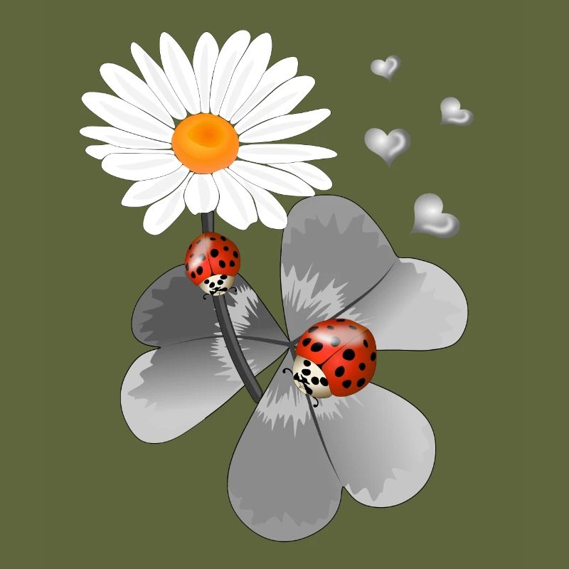 Clover with ladybug