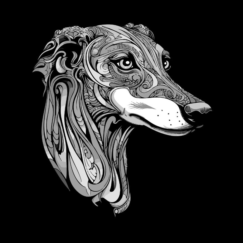 Portrait de chien Greyhound