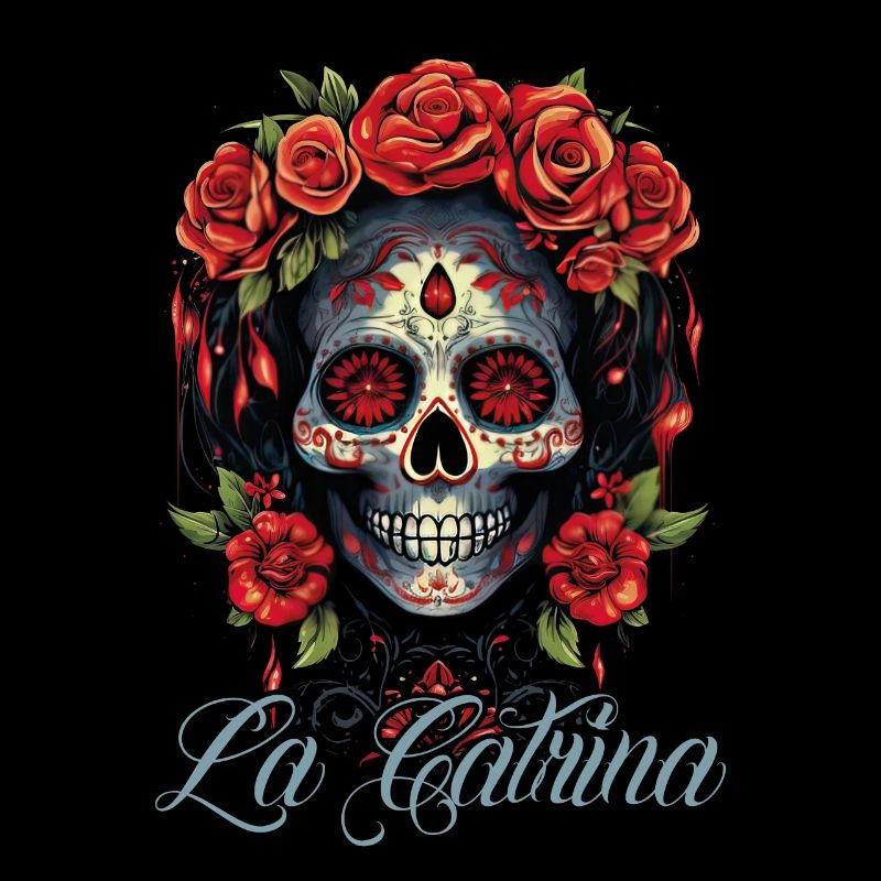 La Catrina Cooles Dia De Los Muertos Design