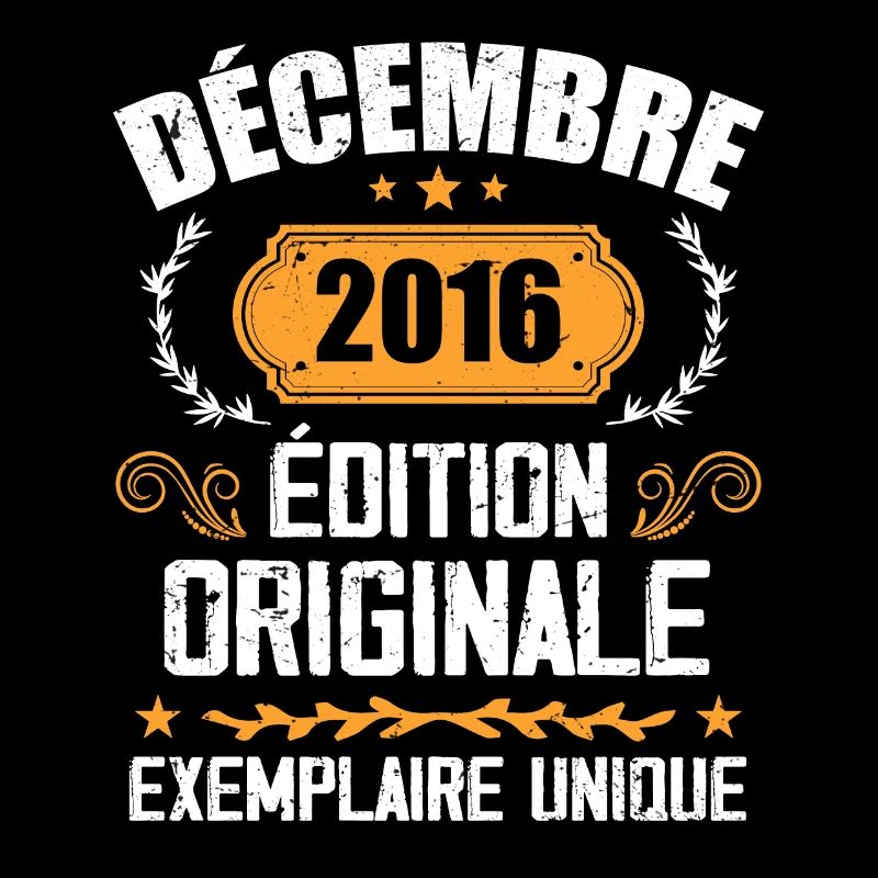 Anniversaire Cadeau Millésime Décembre 2016 - 201