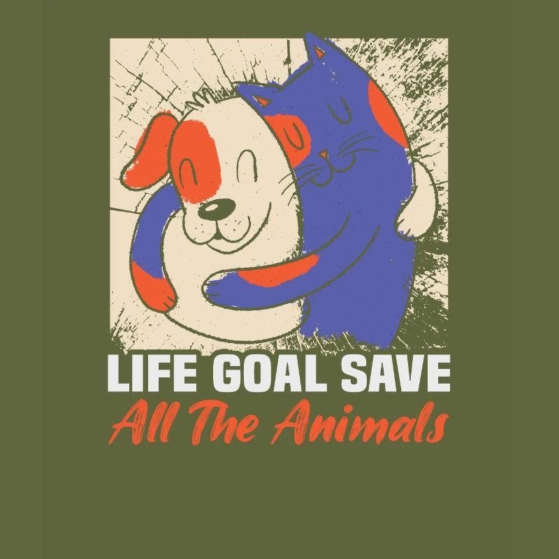 Conceptions de sauvetage de chiens pour les militants des droits des animaux