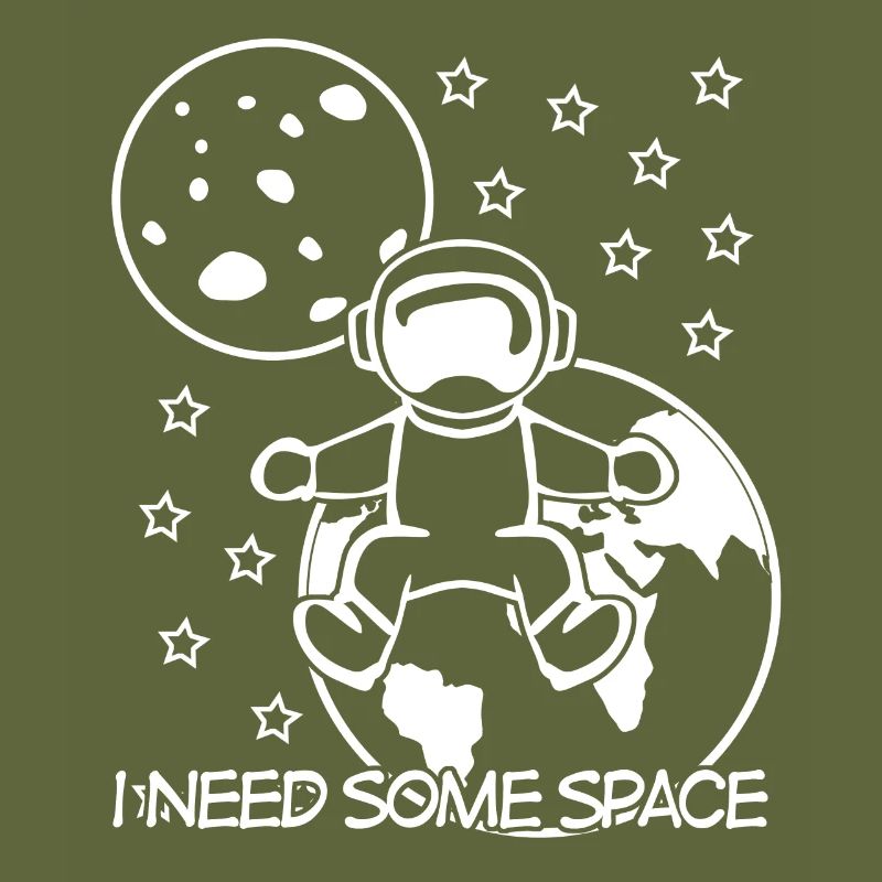 Astronaut with Stars and Planets