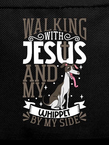 Jesus and Dog - Whippet