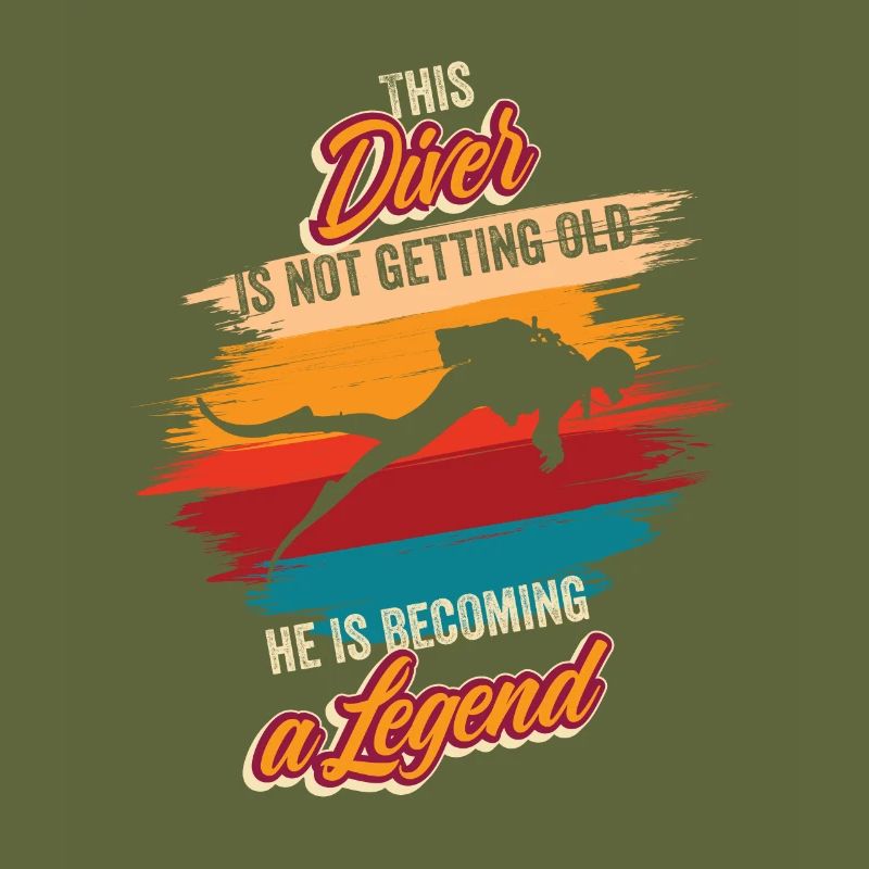 Scuba diver birthday diving instructor snorkeling
