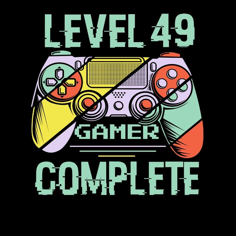 Niveau 49 complète 49 Ans Gamer Level 49 Complete