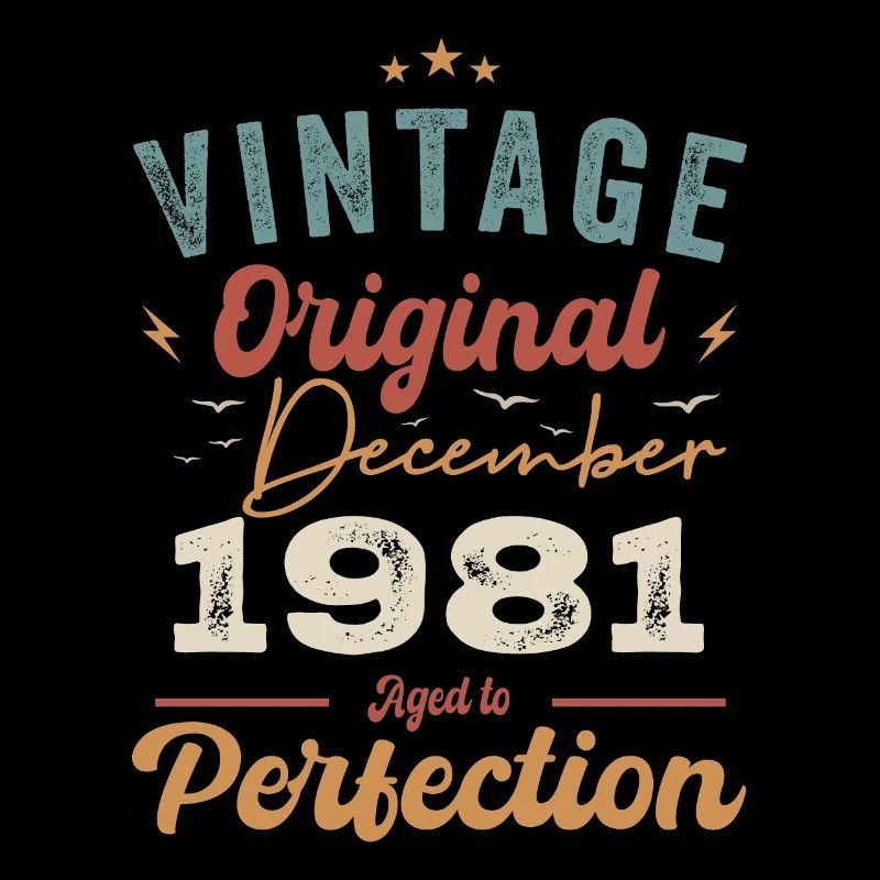 Vintage Geburtstag - Dezember 1981 - Geschenkidee