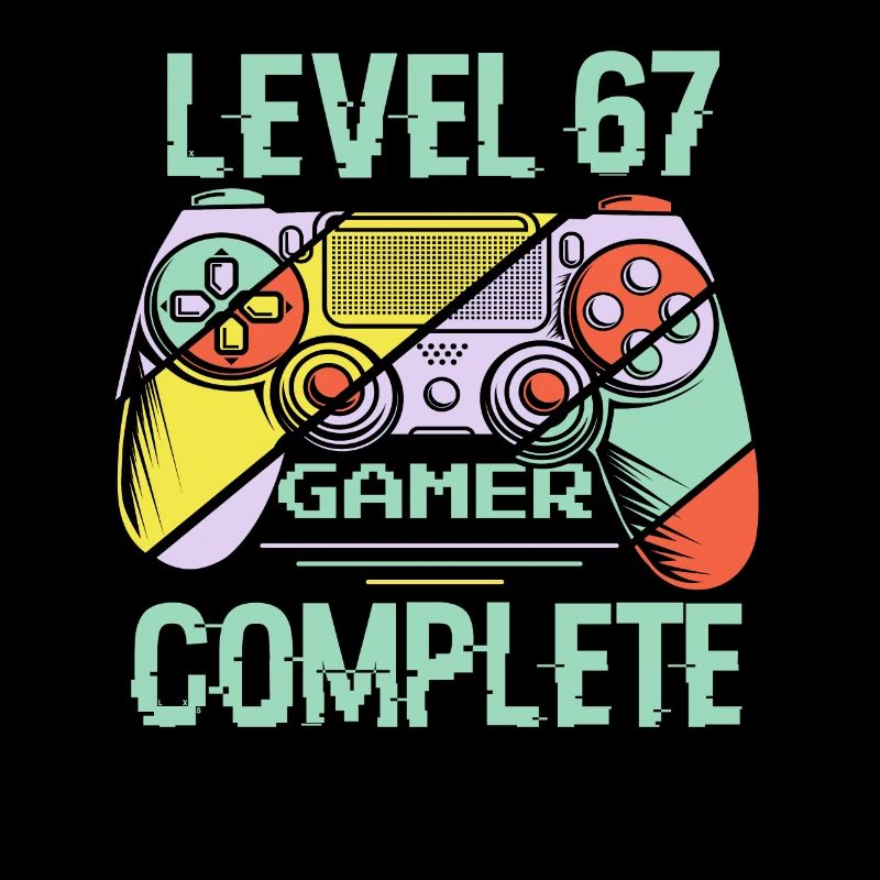Niveau 67 complète 67 Ans Gamer Level 67 Complete