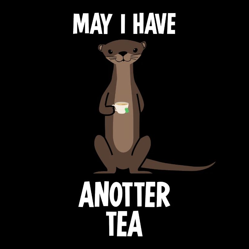 Otter with Tea Cup and Tea Bag