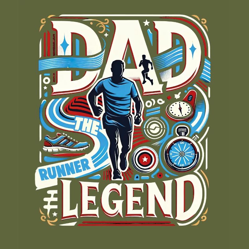 Father's Day DAD the Runner Legend Dad