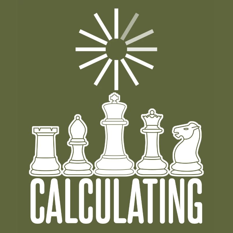 Chess Calculating Chess Board