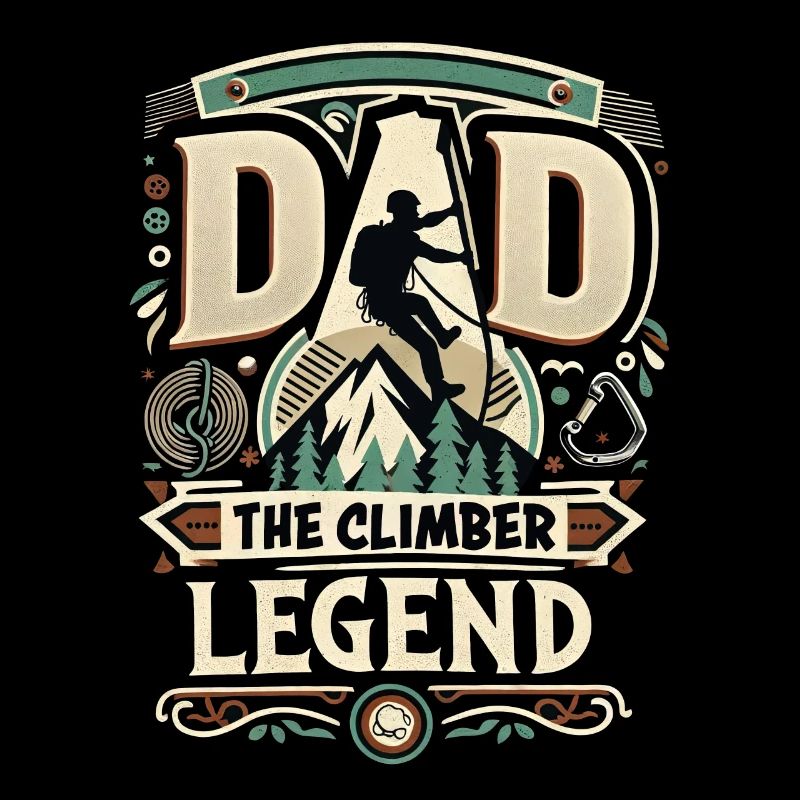 Father's Day Dad the Climber Legend Dad Dad