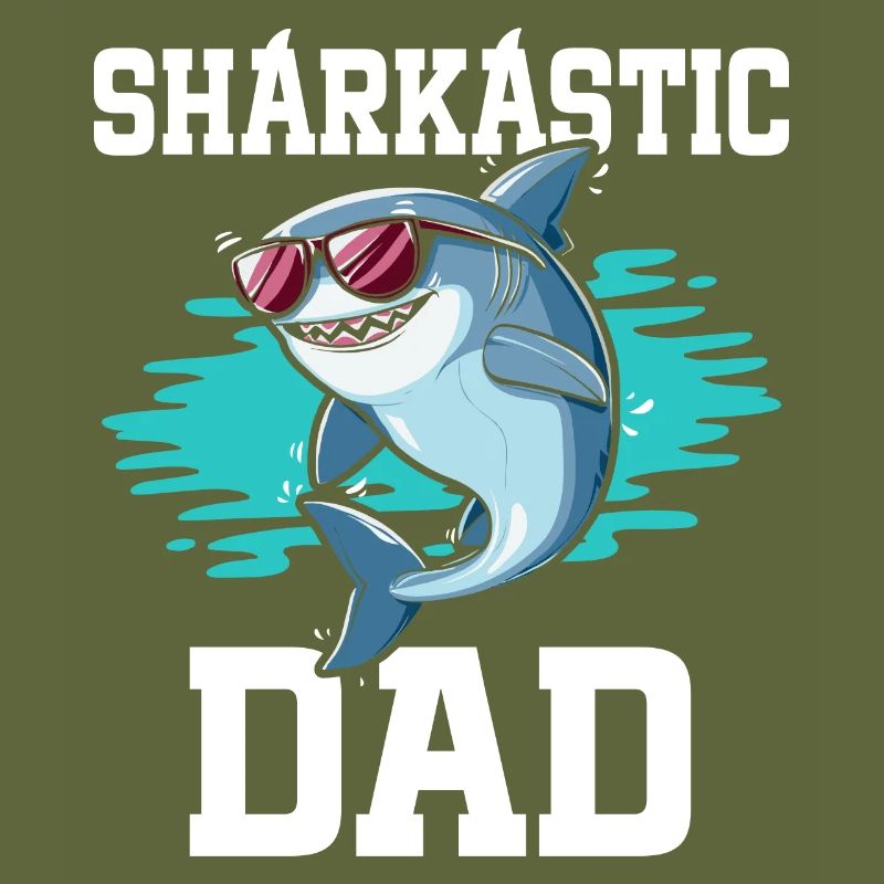 Sharkastic Father Shark Joke Sarcastic Dad