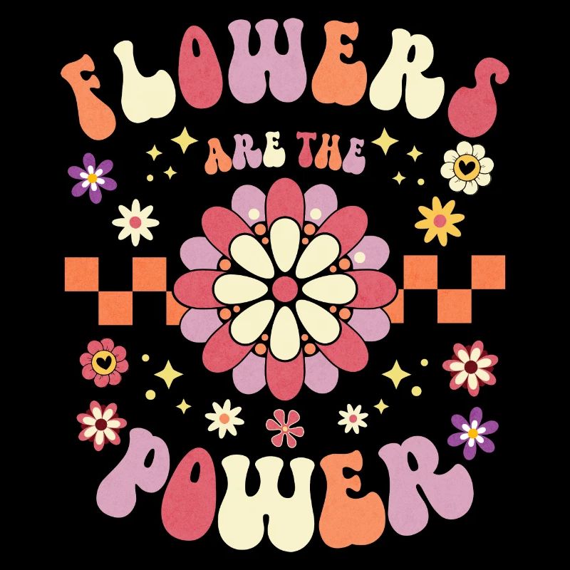 Phrase Positive Années 70 et 80 Fleurs