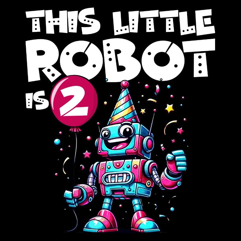 2. Geburtstag Roboterkind 2 Jahre alt